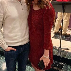 Mini Maroon Holiday Dress. Size M. TTS.